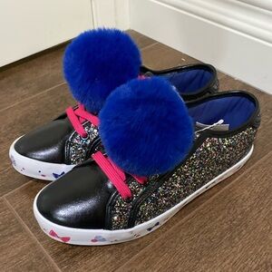 Minnie Mouse Sneakers - Size 7 with Glitter and pom pom